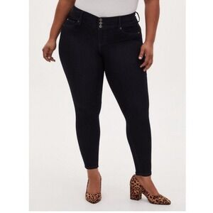 Torrid Denim Jegging Women's Size 16R Dark Wash 3 Button Plus‎ Size Jeans
